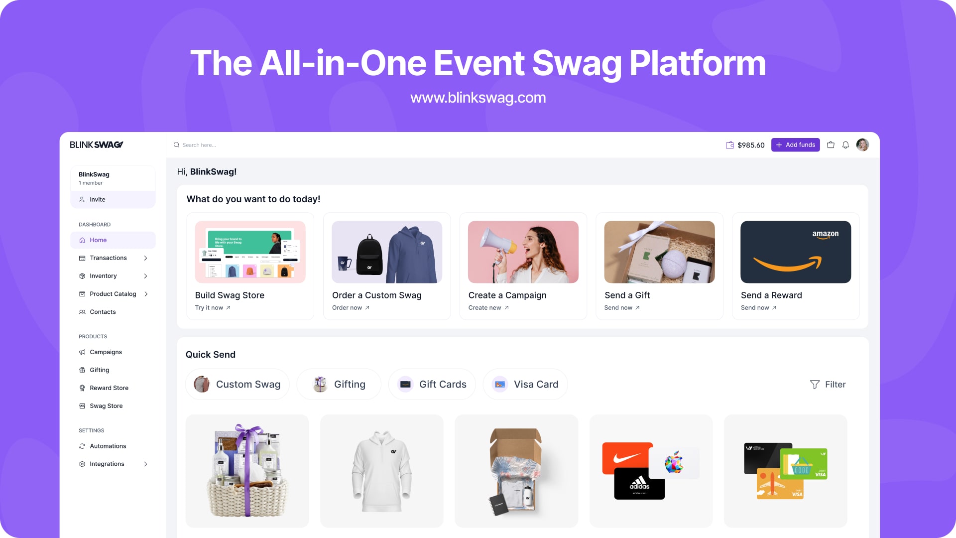 BlinkSwag: Your Event Swag Partner