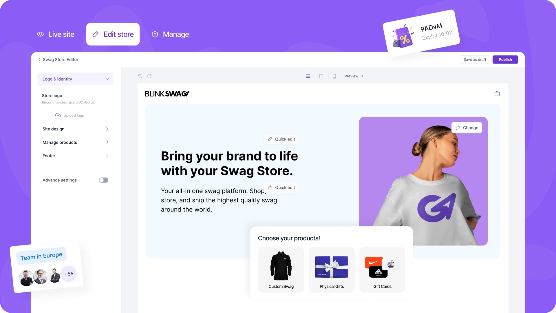 BlinkSwag: Your Swag Store Partner