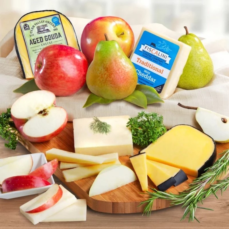 Fresh Fruit & Cheese Gourmet Gift Box - BlinkSwag Gifting