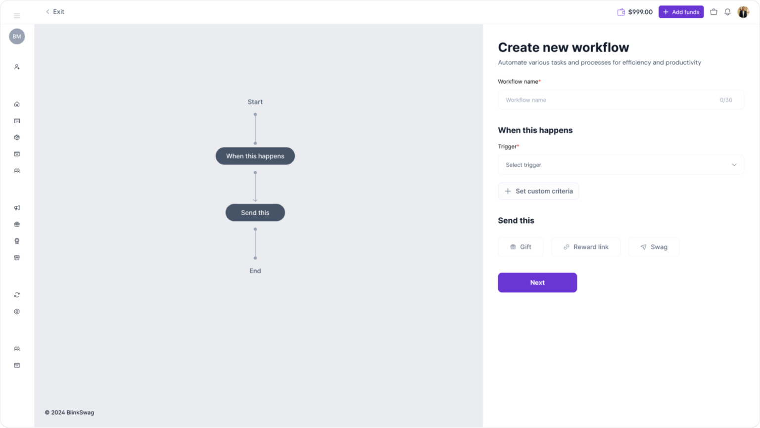 How to Create an Automated Gift Workflow | Admin Guide - BlinkSwag
