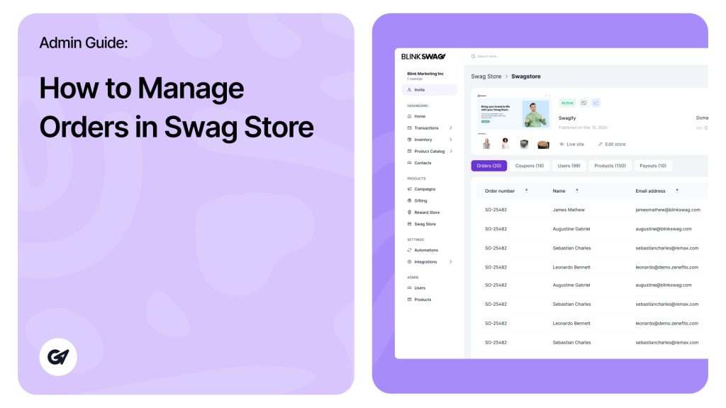 Manage Orders in Swag Store: Admin Guide - BlinkSwag