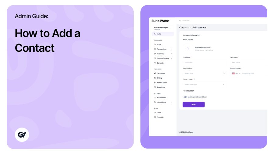 How to Add a Contact | Quick Admin Guide - Blinkswag