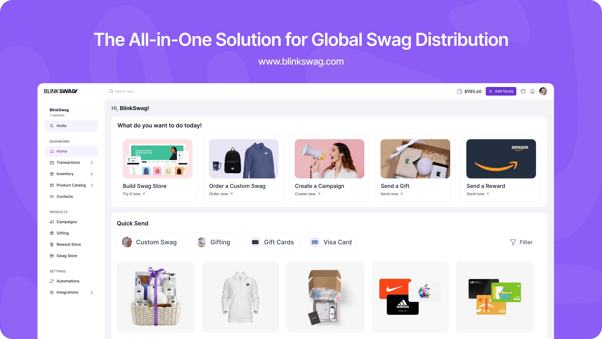 Go Global, Get Swagged: Conquer the World with BlinkSwag 3 The All in One Solution for Global Swag Distribution