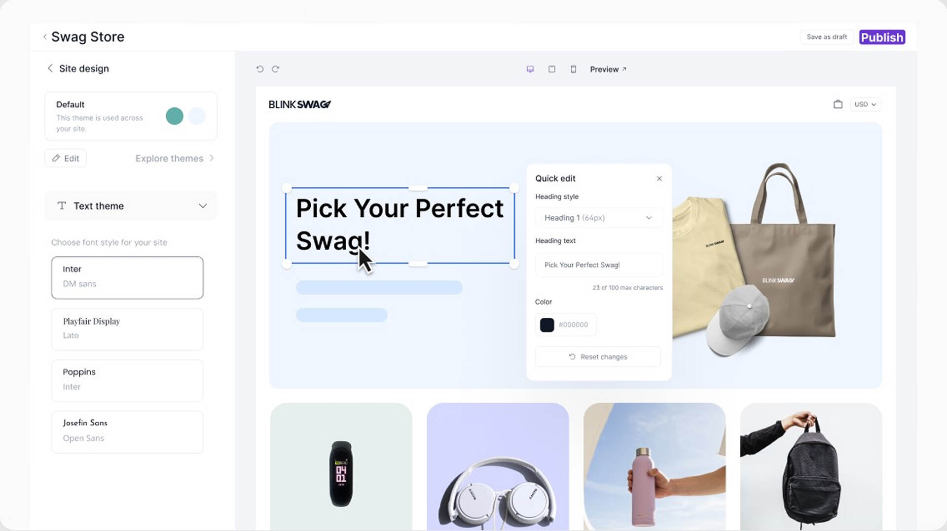 Swag store by BlinkSwag