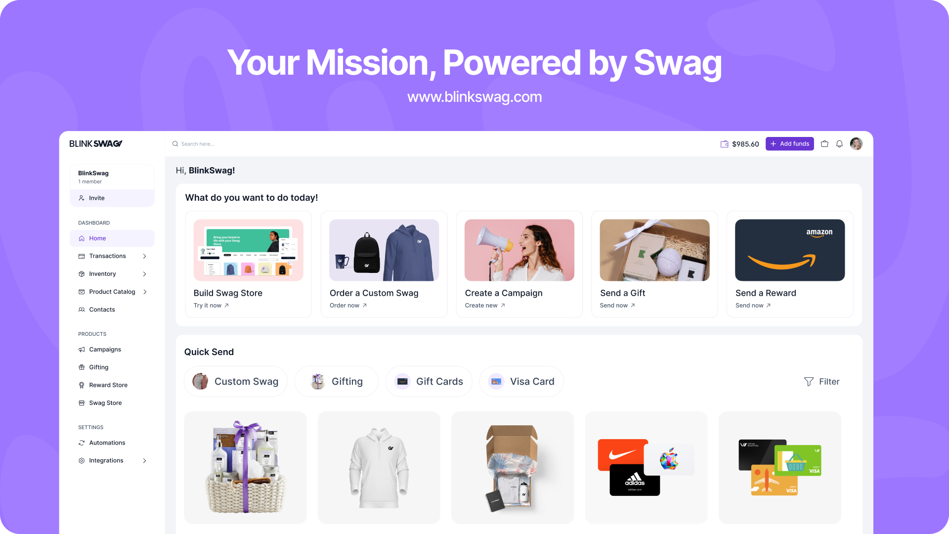 Your Mission, Powered by Swag