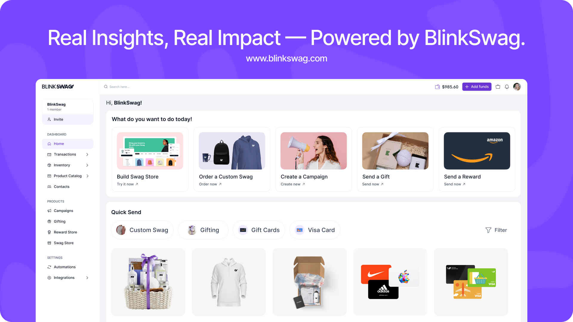 Real Insights, Real Impact — Powered by BlinkSwag.
