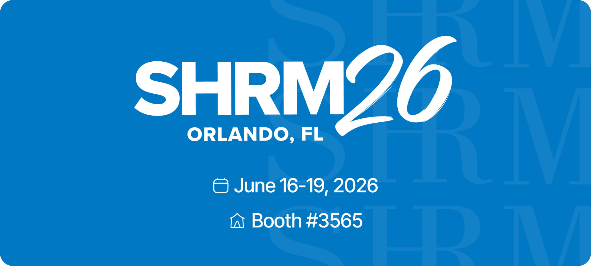 SHRM 26 logo, date and location