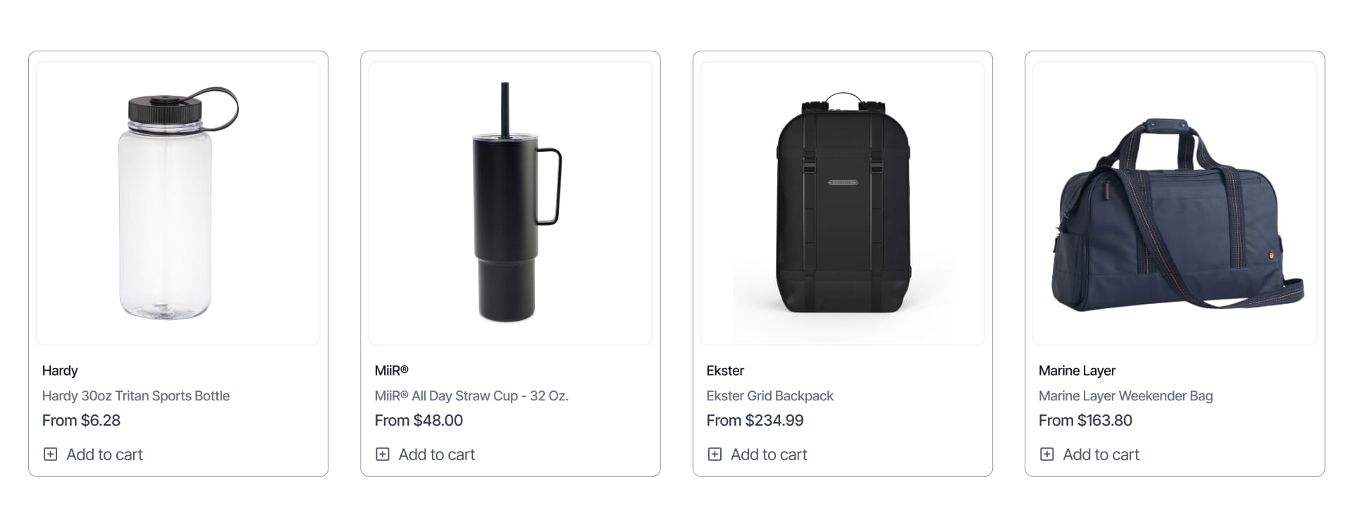 BlinkSwag labor day gift catalog featuring water bottles, tumblers, and travel bags.