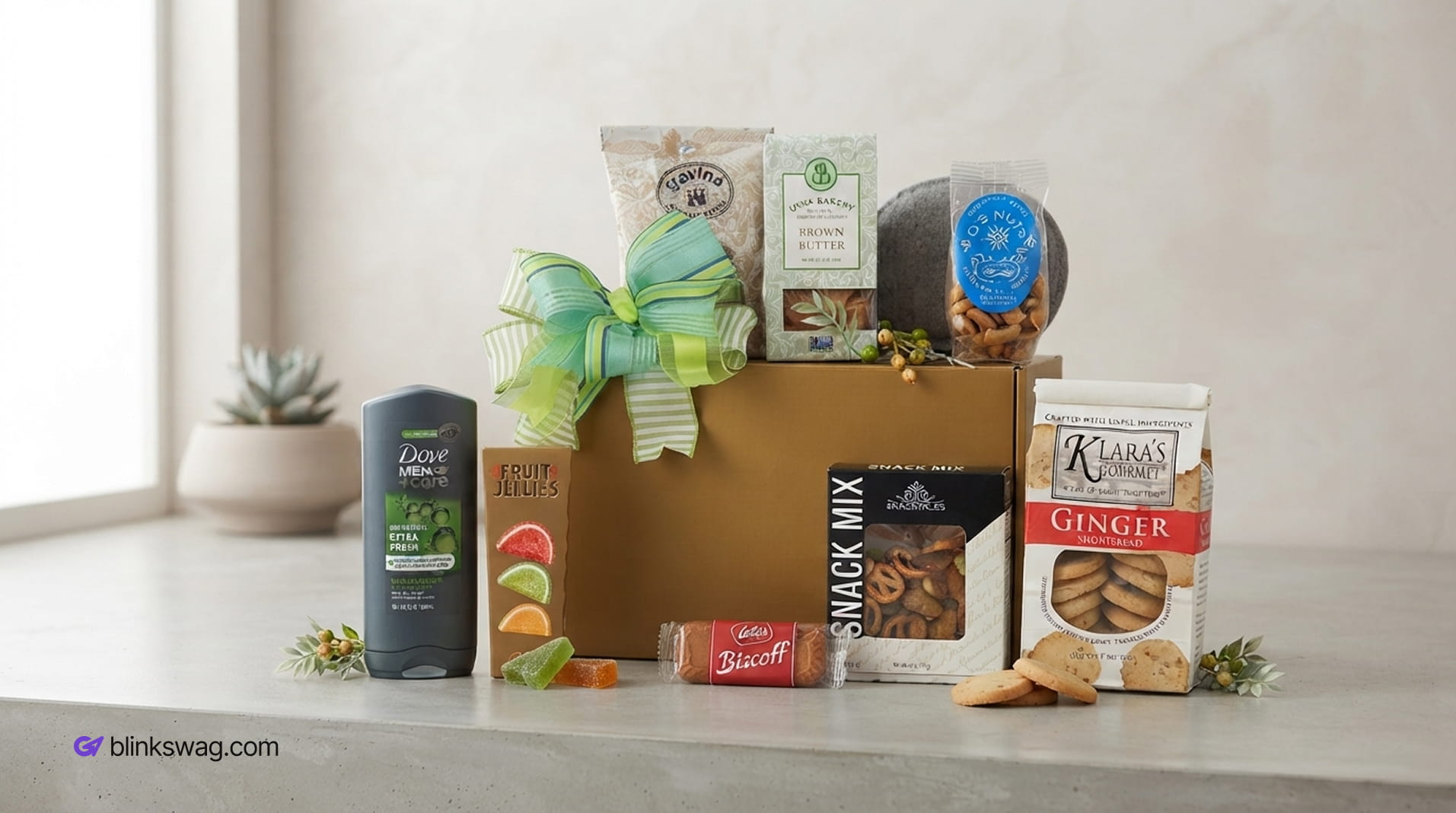 Gourmet snack and care gift box.