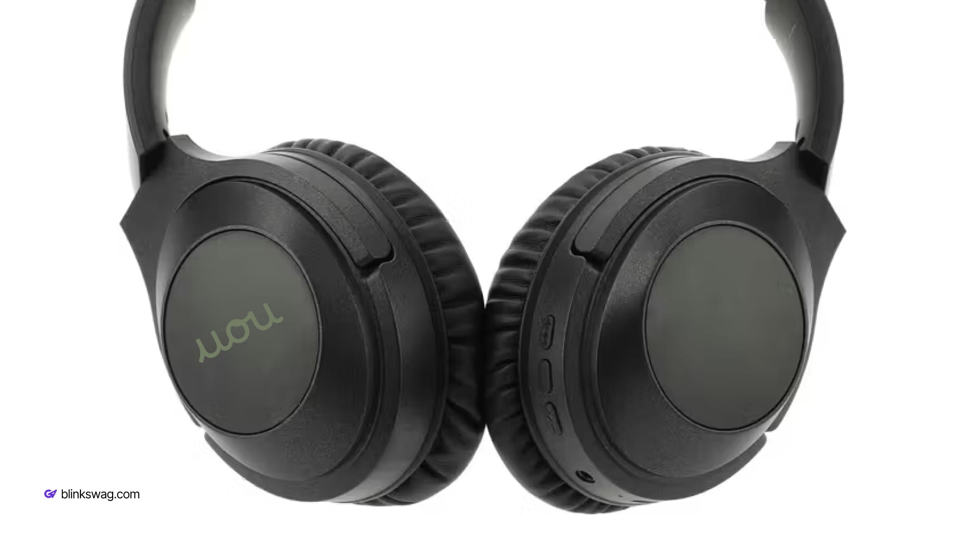 Hush Matte black over-ear active noise-canceling Bluetooth headphones featuring subtle custom branding on the earcup.